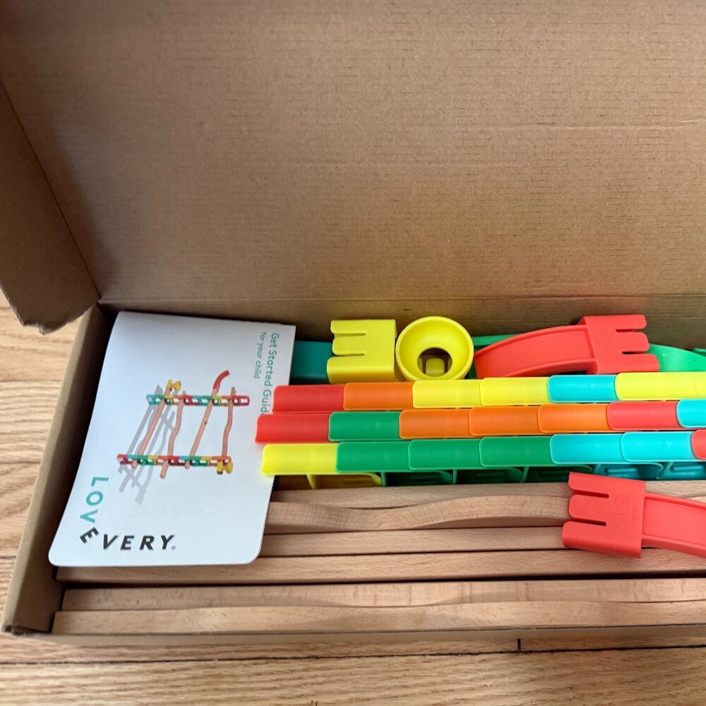 Lovevery Energy in Motion Wooden Ball Ramp - Marble Run